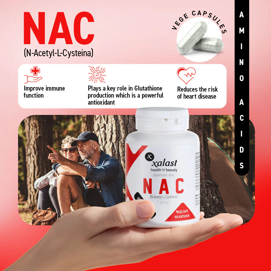 Xalast NAC 500mg capsules, N-Acetyl-L-Cysteine, 100 vegan capsules
