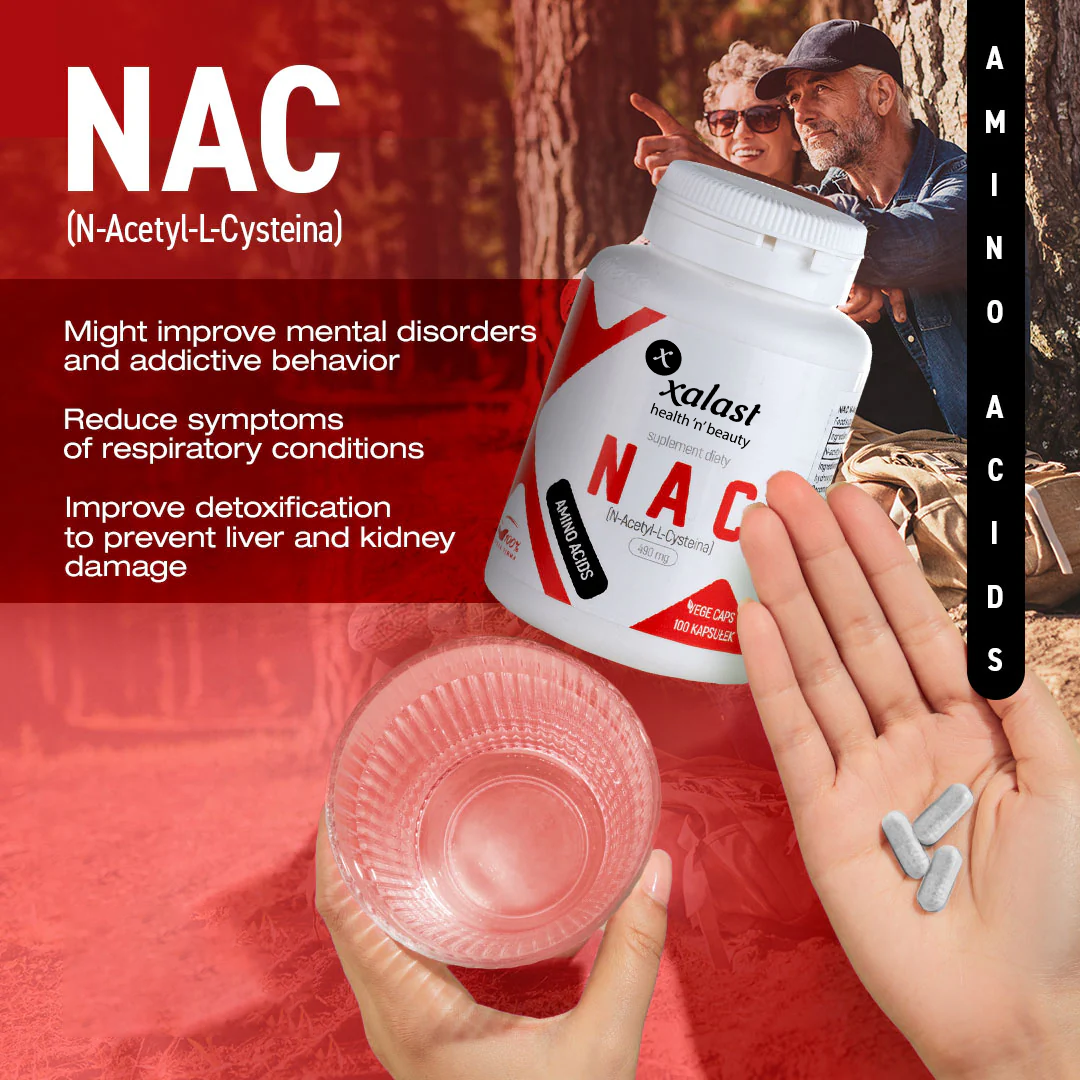Xalast NAC 500mg capsules, N-Acetyl-L-Cysteine, 100 vegan capsules