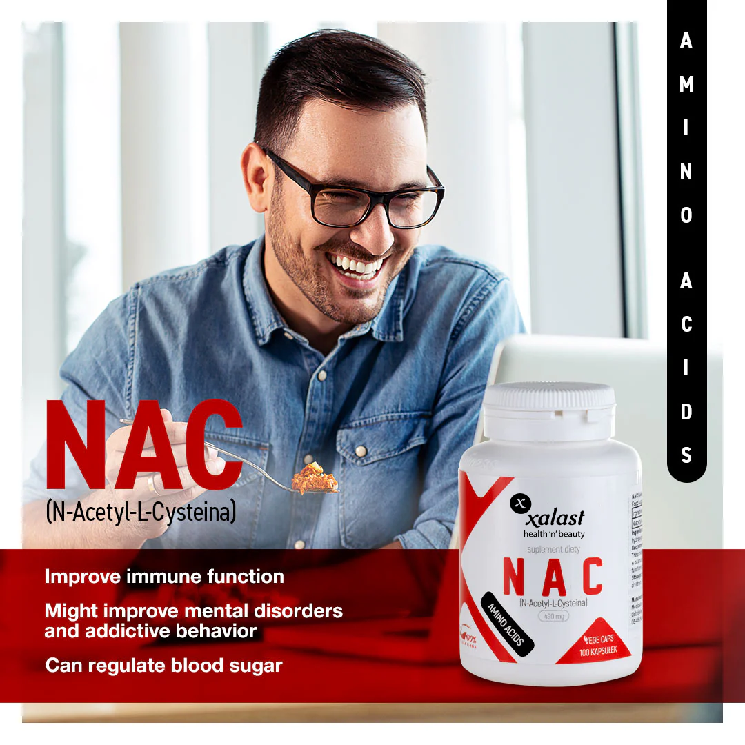 Xalast NAC 500mg capsules, N-Acetyl-L-Cysteine, 100 vegan capsules
