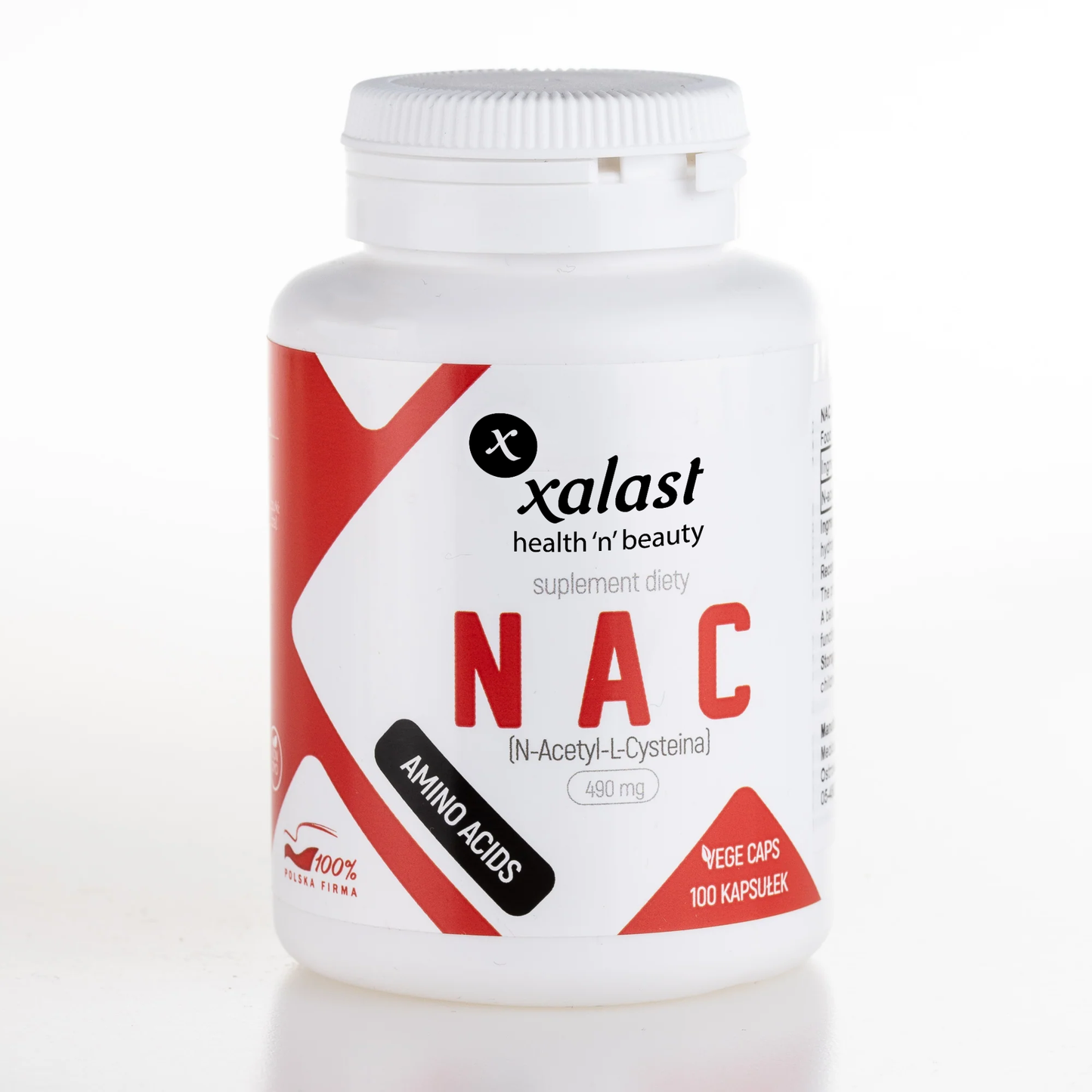 Xalast NAC 500mg capsules, N-Acetyl-L-Cysteine, 100 vegan capsules