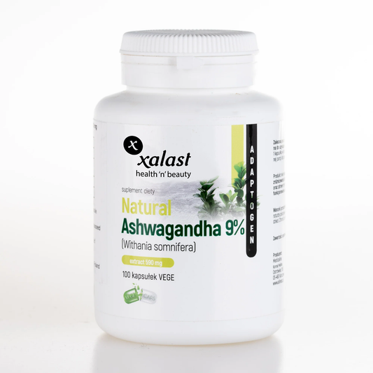 Xalast Natural Ashwagandha (Withania Somnifera) 580 mg 9%, 100 Vegan capsules