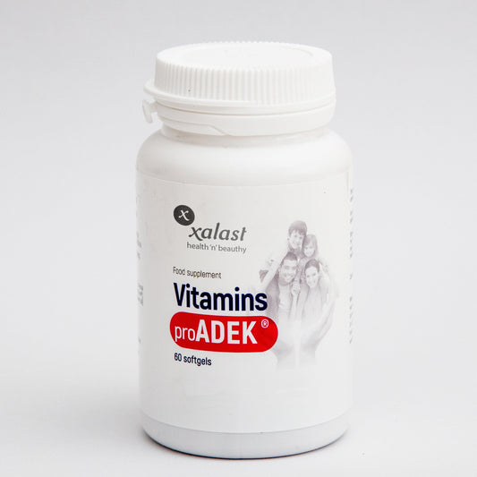 Xalast Pro ADEK®, vitamins A, D, E, K, fat soluble vitamins, 60 capsules, DAKE, D3, K2 MK7™
